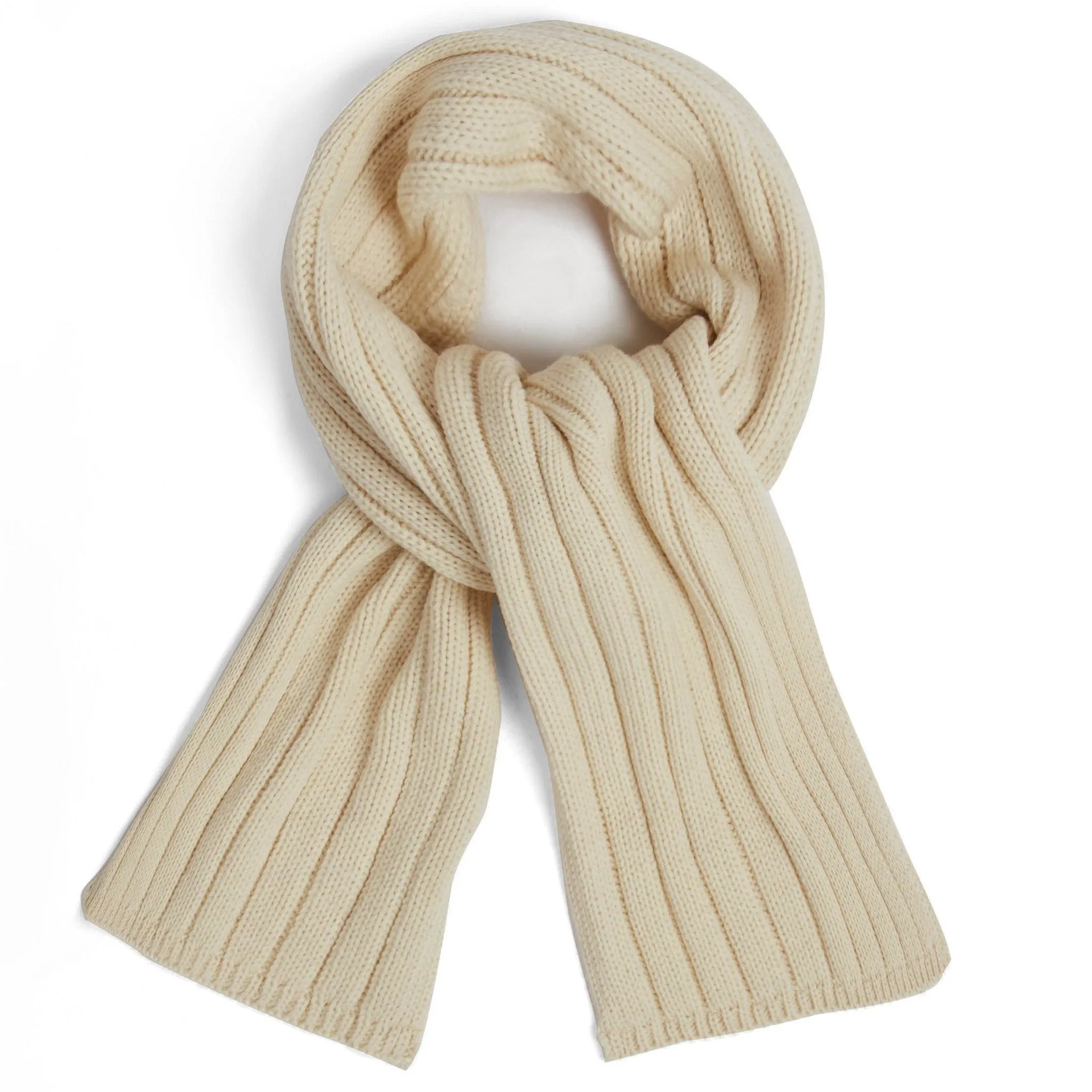 100% Chunky Merino Wool Wide Rib Scarf