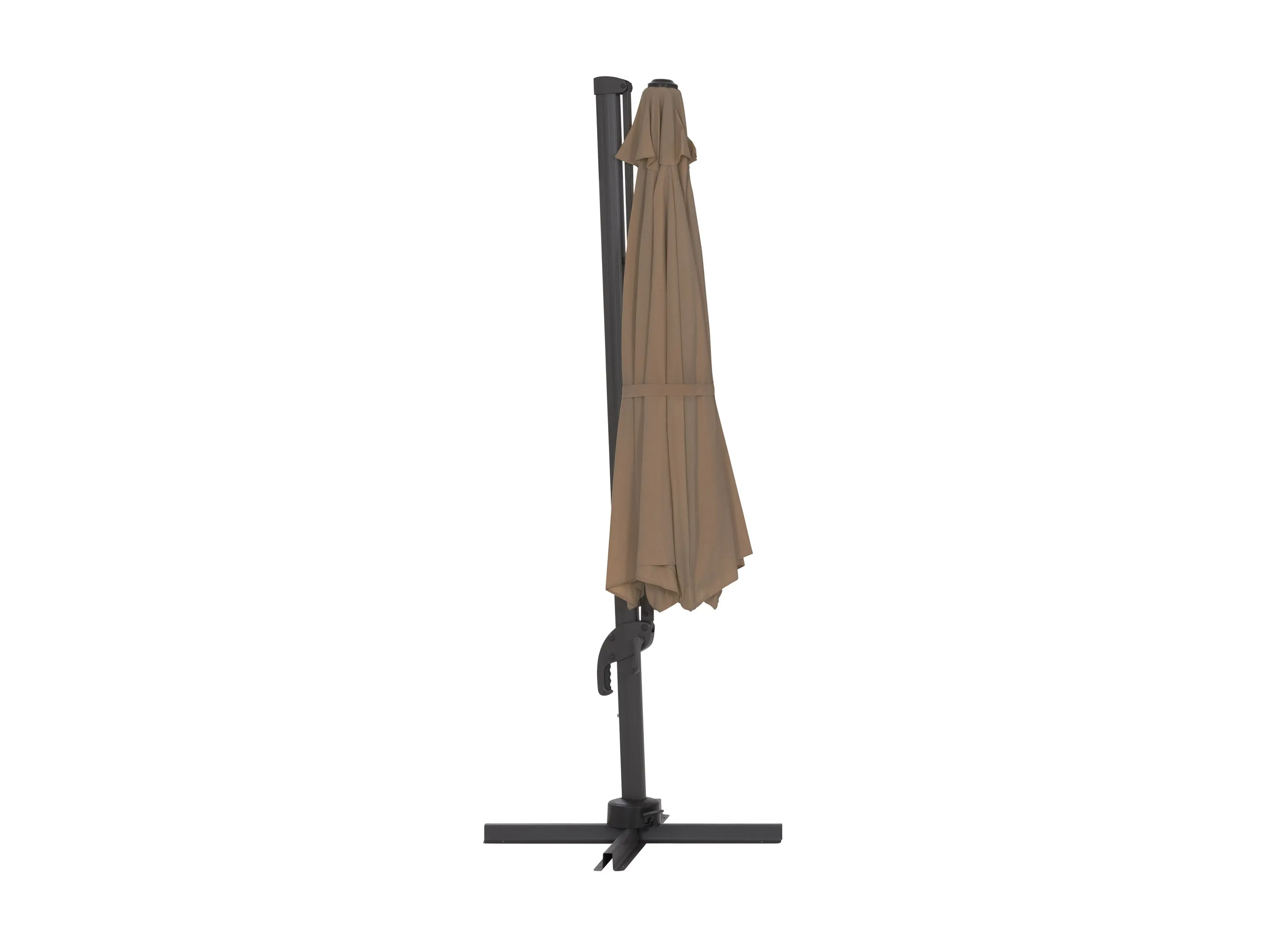 11.5ft Deluxe Offset Patio Umbrella - Brown