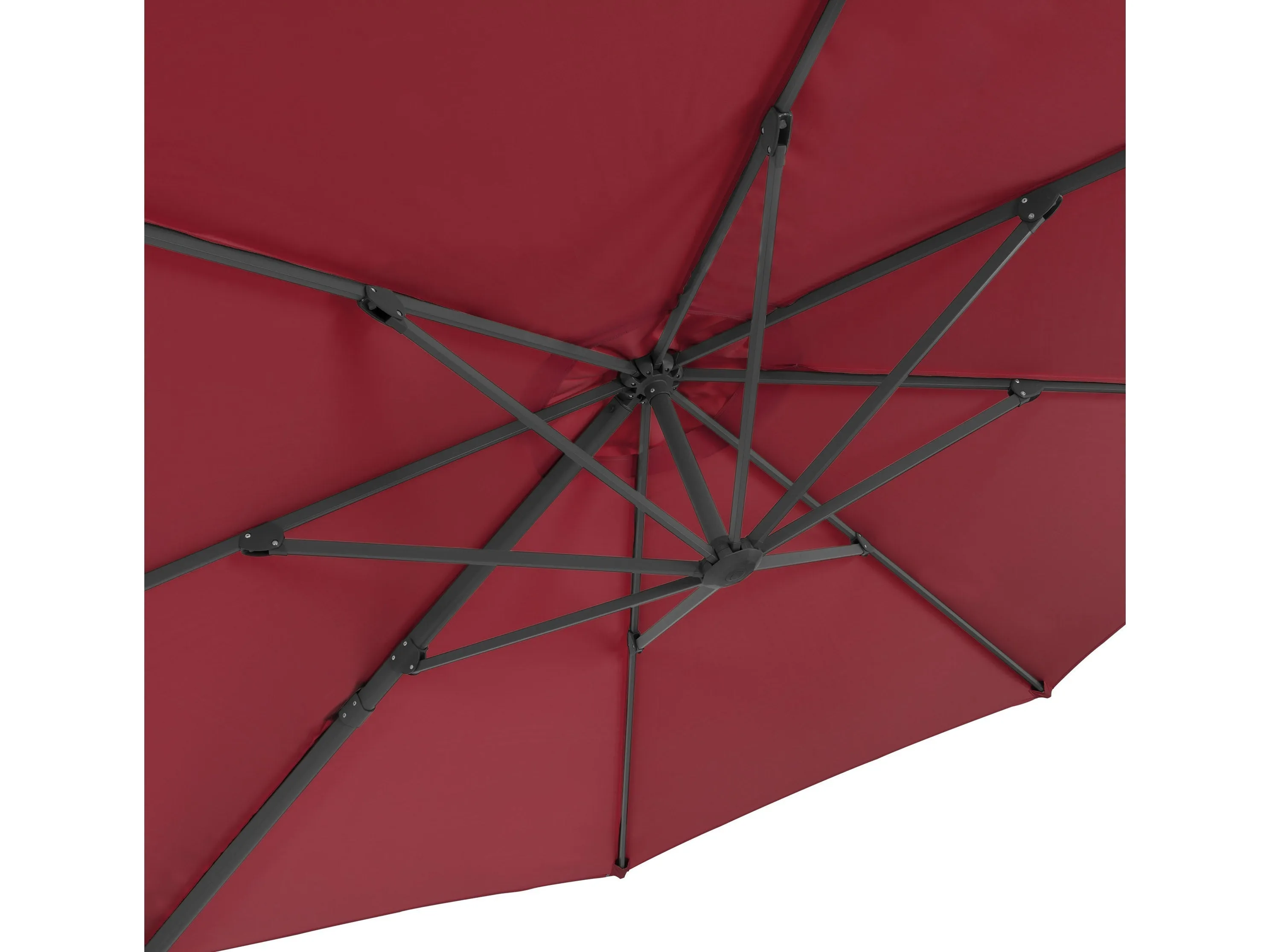 11.5ft Deluxe Offset Patio Umbrella - Wine Red