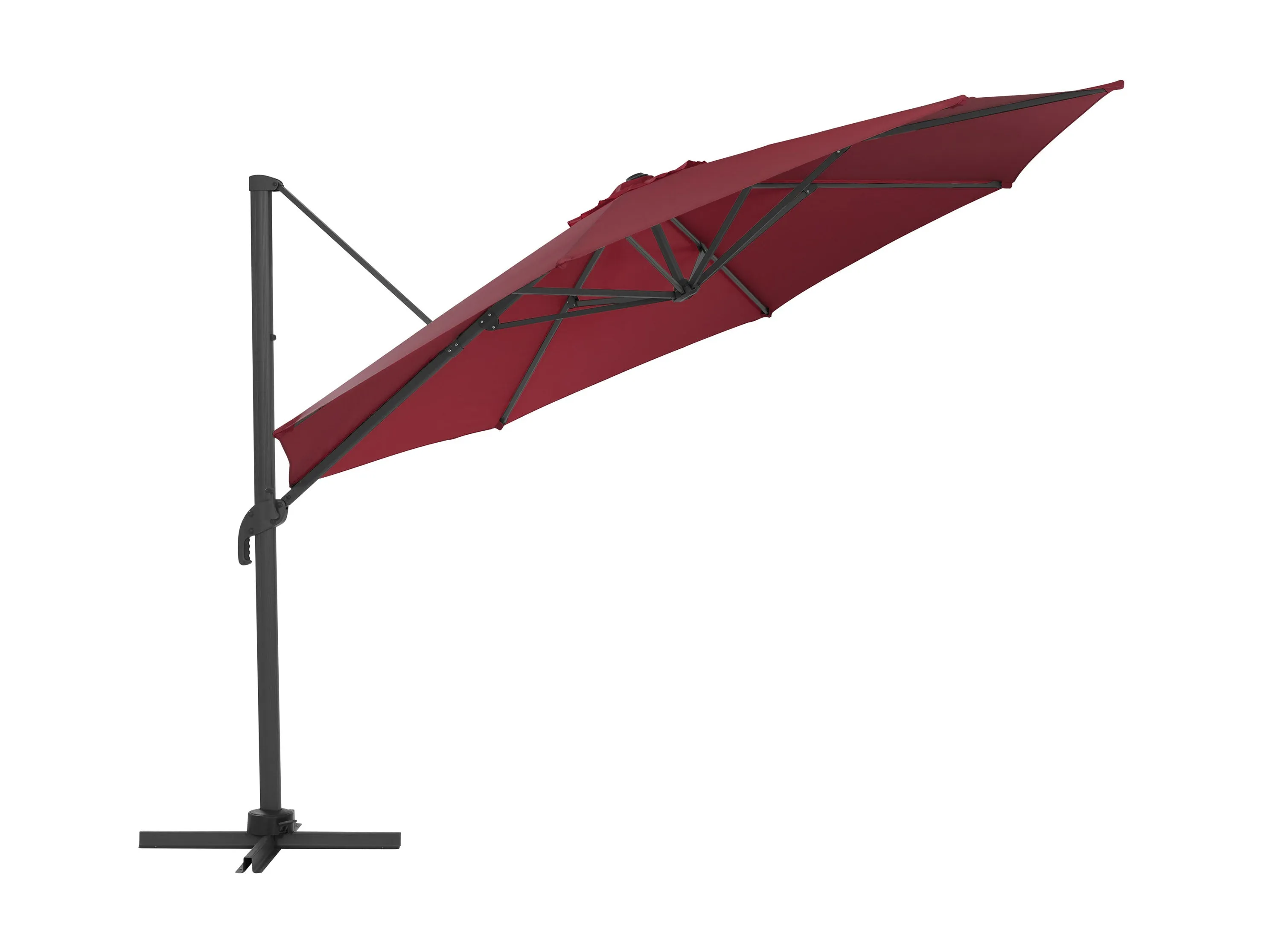 11.5ft Deluxe Offset Patio Umbrella - Wine Red