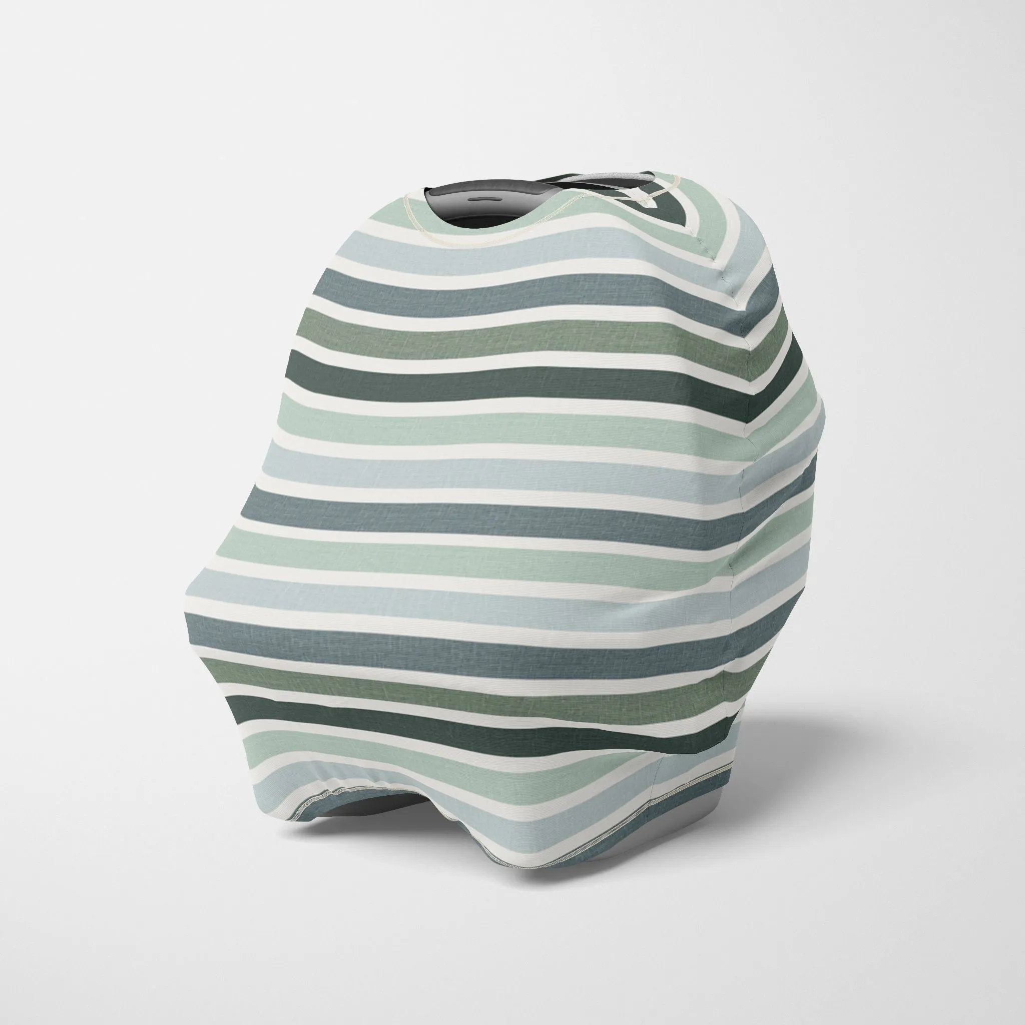 5 in 1 Multi-Use Nursing Mama Cover - Green Stripes