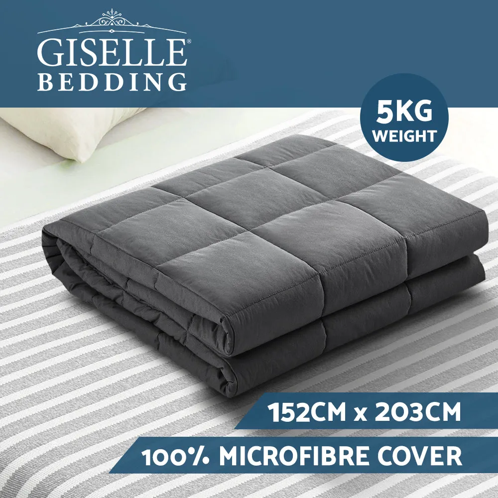 5KG Weighted Blanket, Microfibre, Eco Glass Beads - Giselle