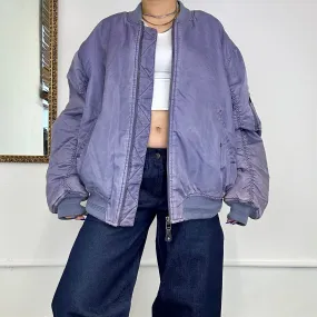 90s lilac bomber jacket