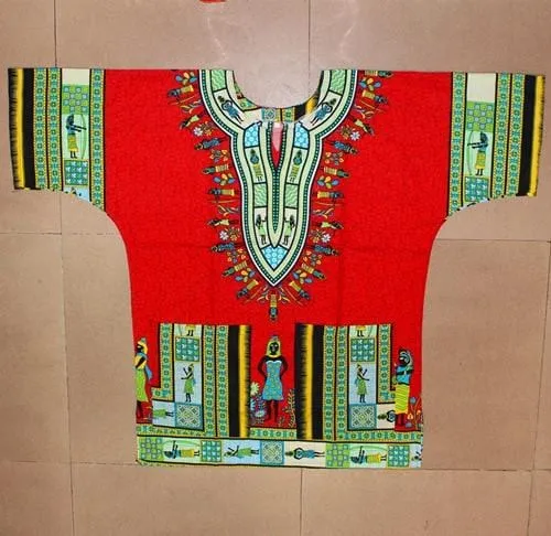 African printed 100% cotton Dashiki T-shirts for unisex (MADE IN THAILAND)