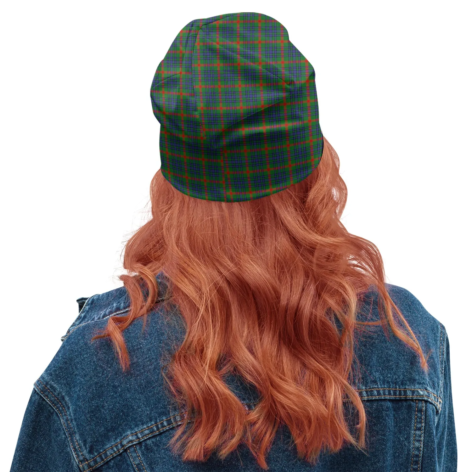 Aiton Tartan Beanies Hat with Family Crest