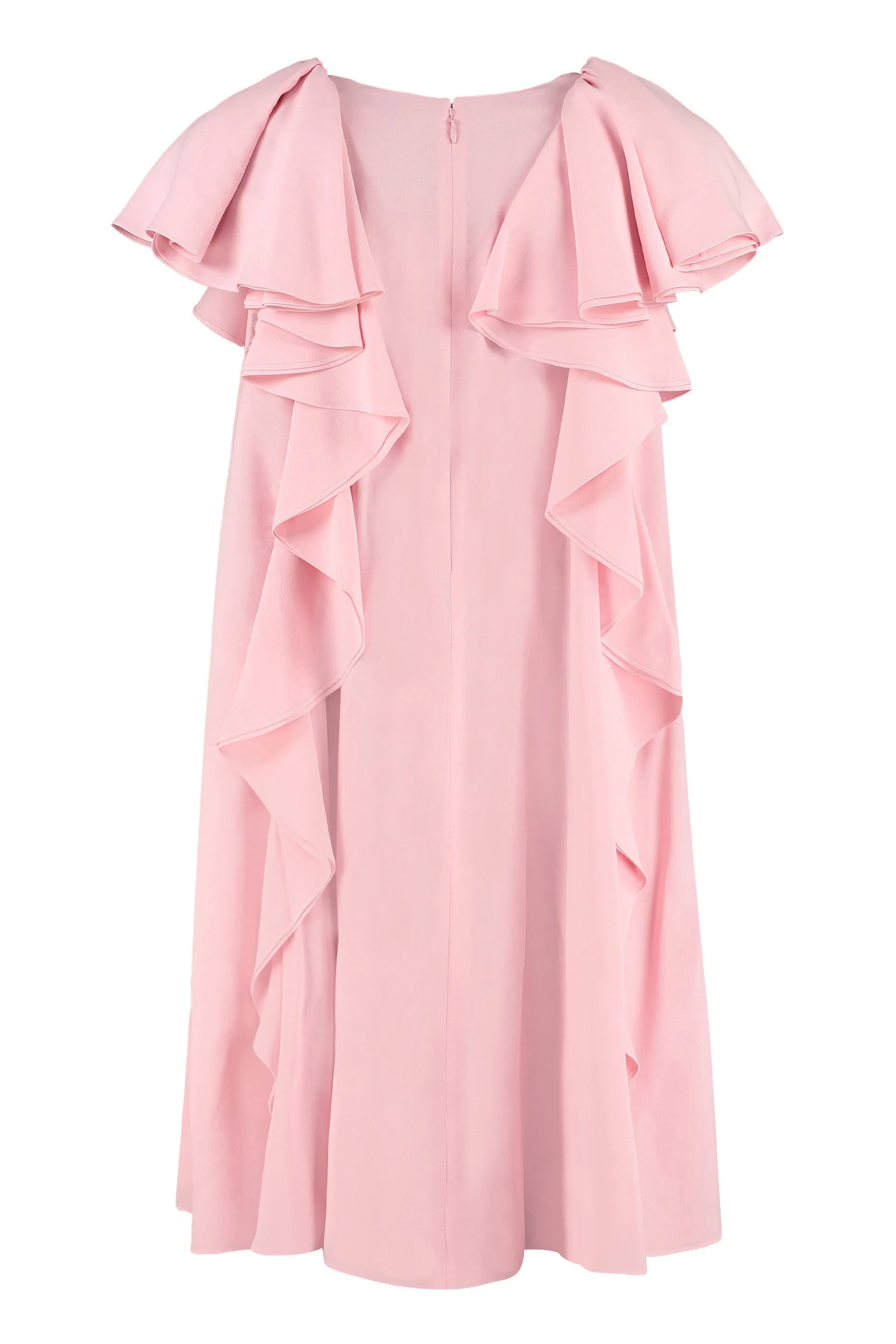 Alexander McQueen Satin Pleated Babydoll Dress