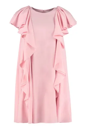 Alexander McQueen Satin Pleated Babydoll Dress