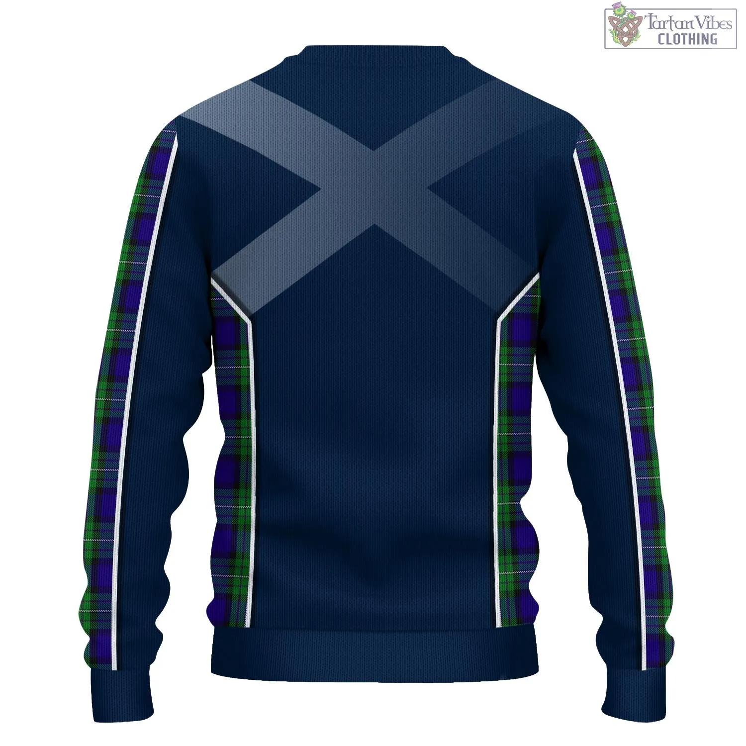 Alexander Tartan Knitted Sweatshirt with Family Crest and Scottish Thistle Vibes Sport Style