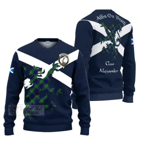 Alexander Tartan Lion Rampant Ugly Sweater Proudly Display Your Heritage with Alba Gu Brath and Clan Name