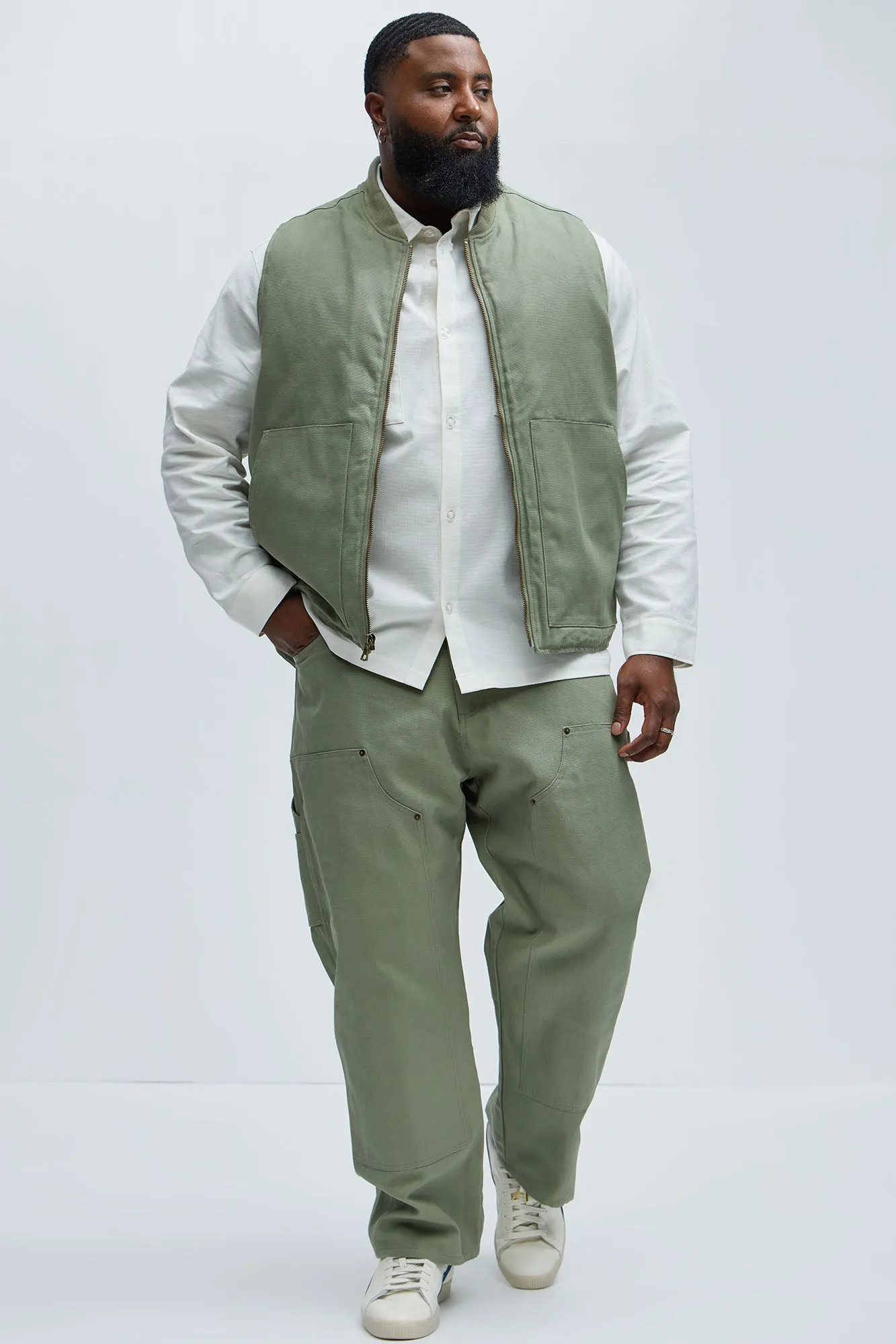 Alexander Utility Canvas Vest - Olive