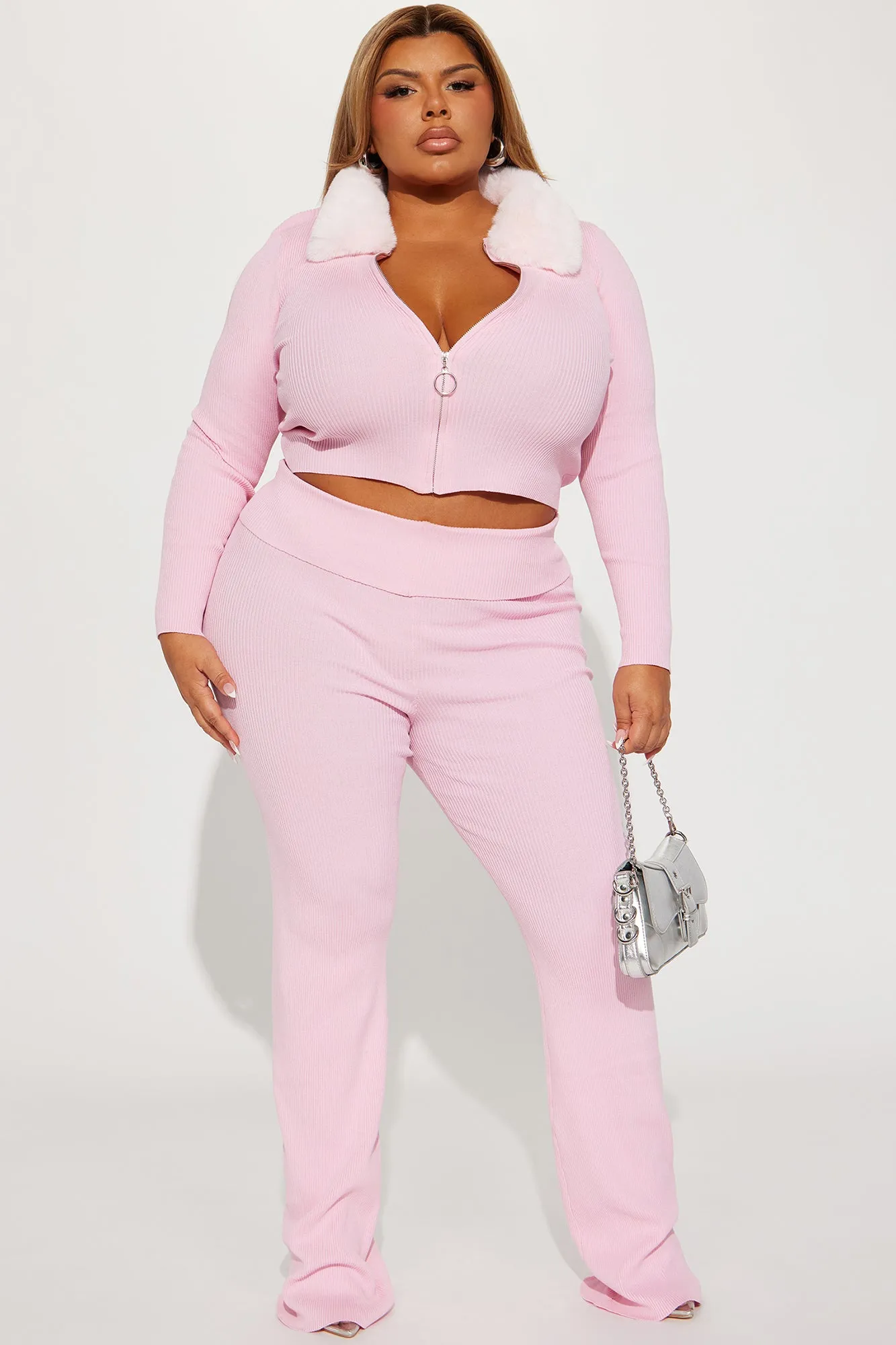 Always Sweet Sweater Pant Set - Pink