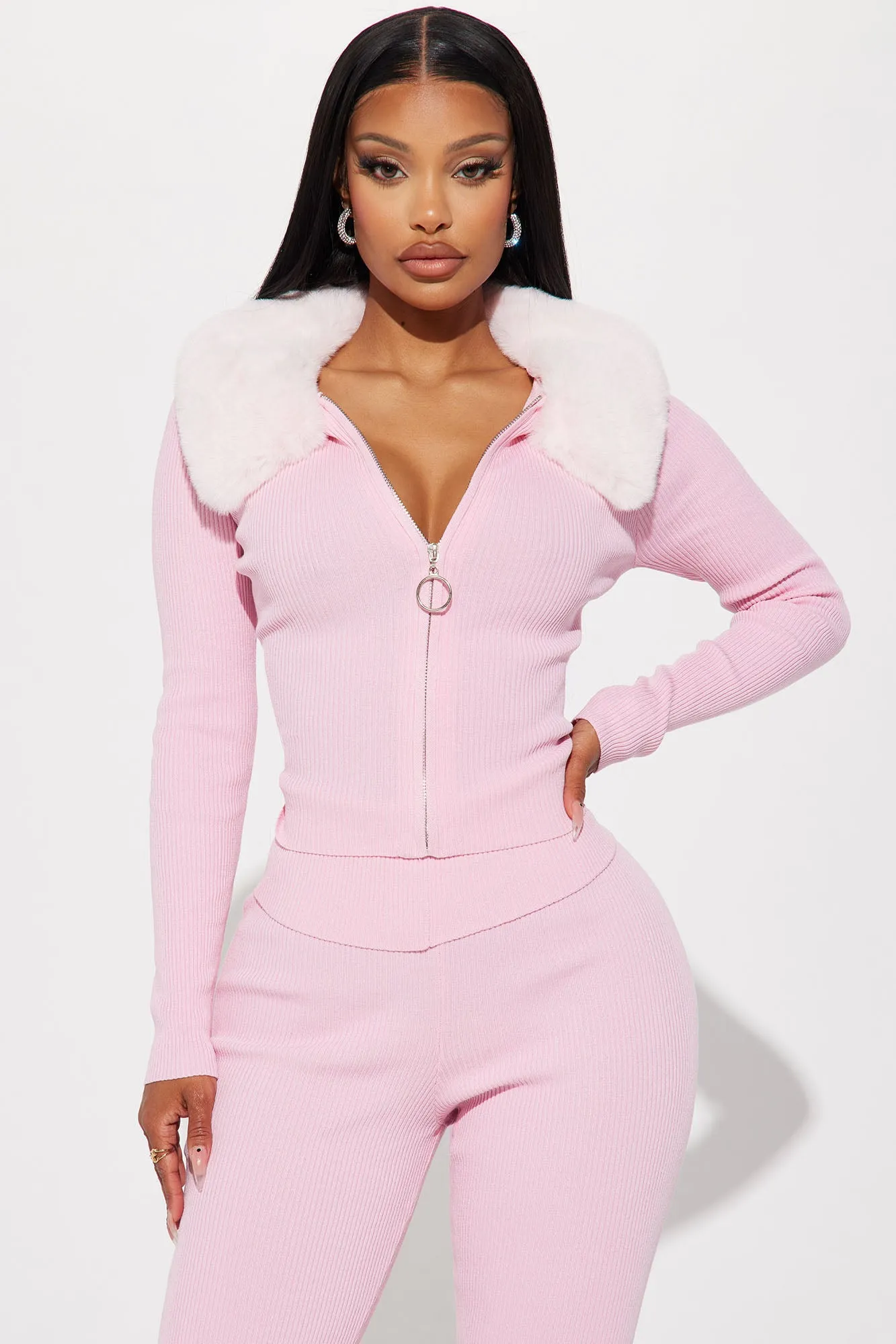 Always Sweet Sweater Pant Set - Pink