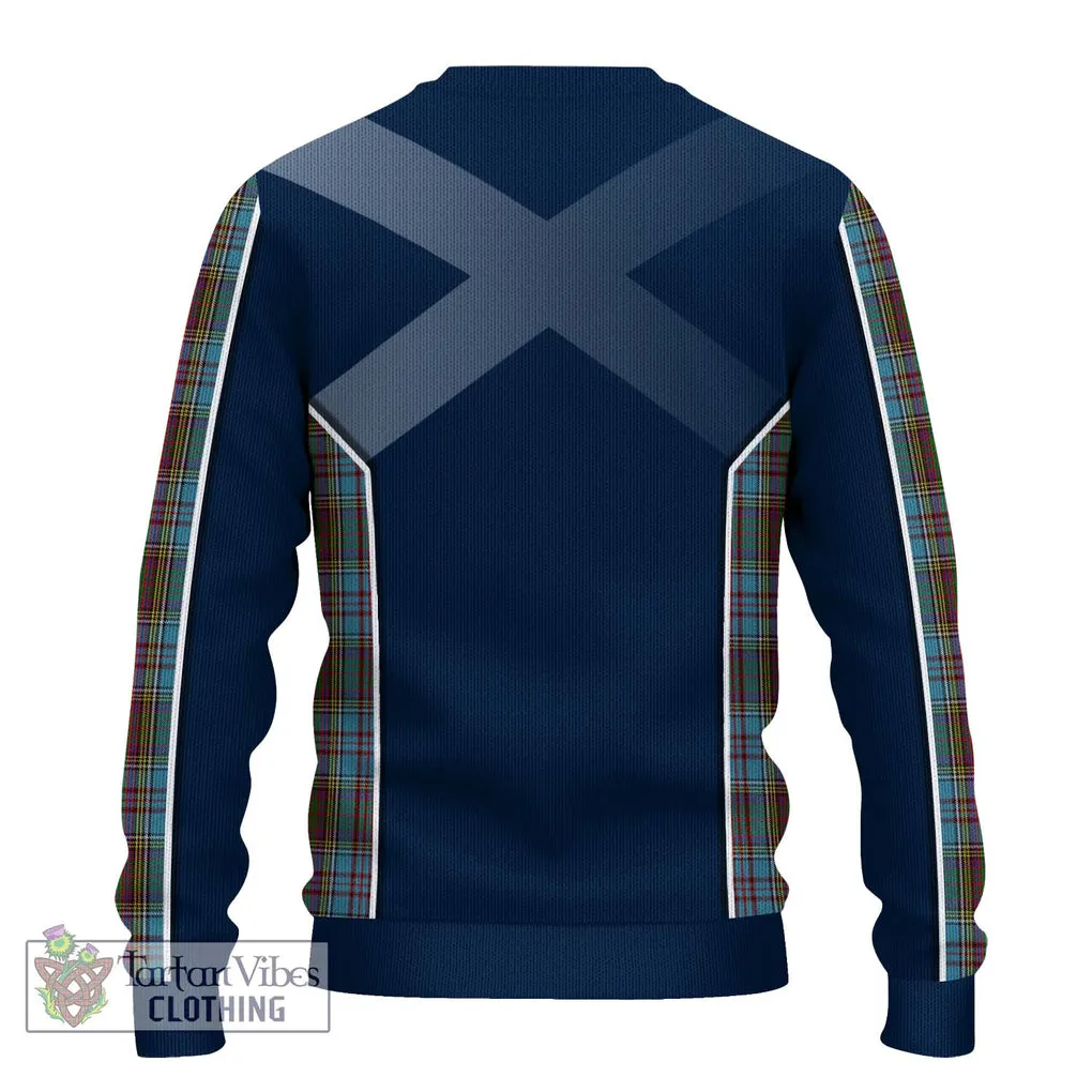 Anderson Tartan Ugly Sweater with Family Crest and Lion Rampant Vibes Sport Style