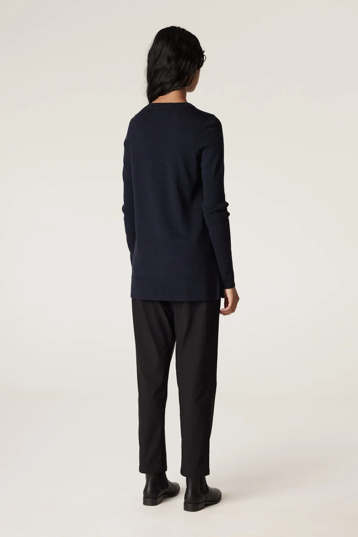 Archer Merino Jumper - Ink Navy