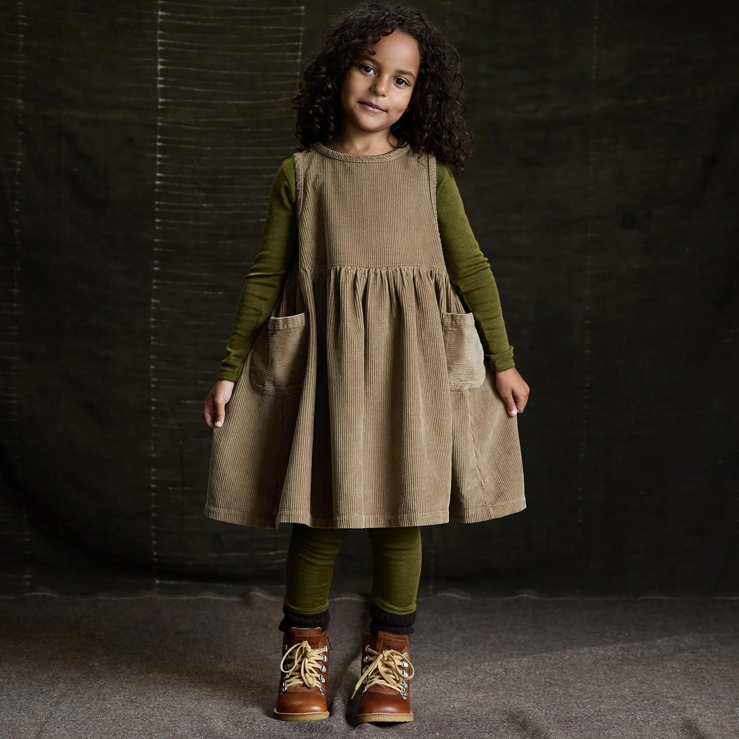 Aspen Dress - Cotton Corduroy - Mole