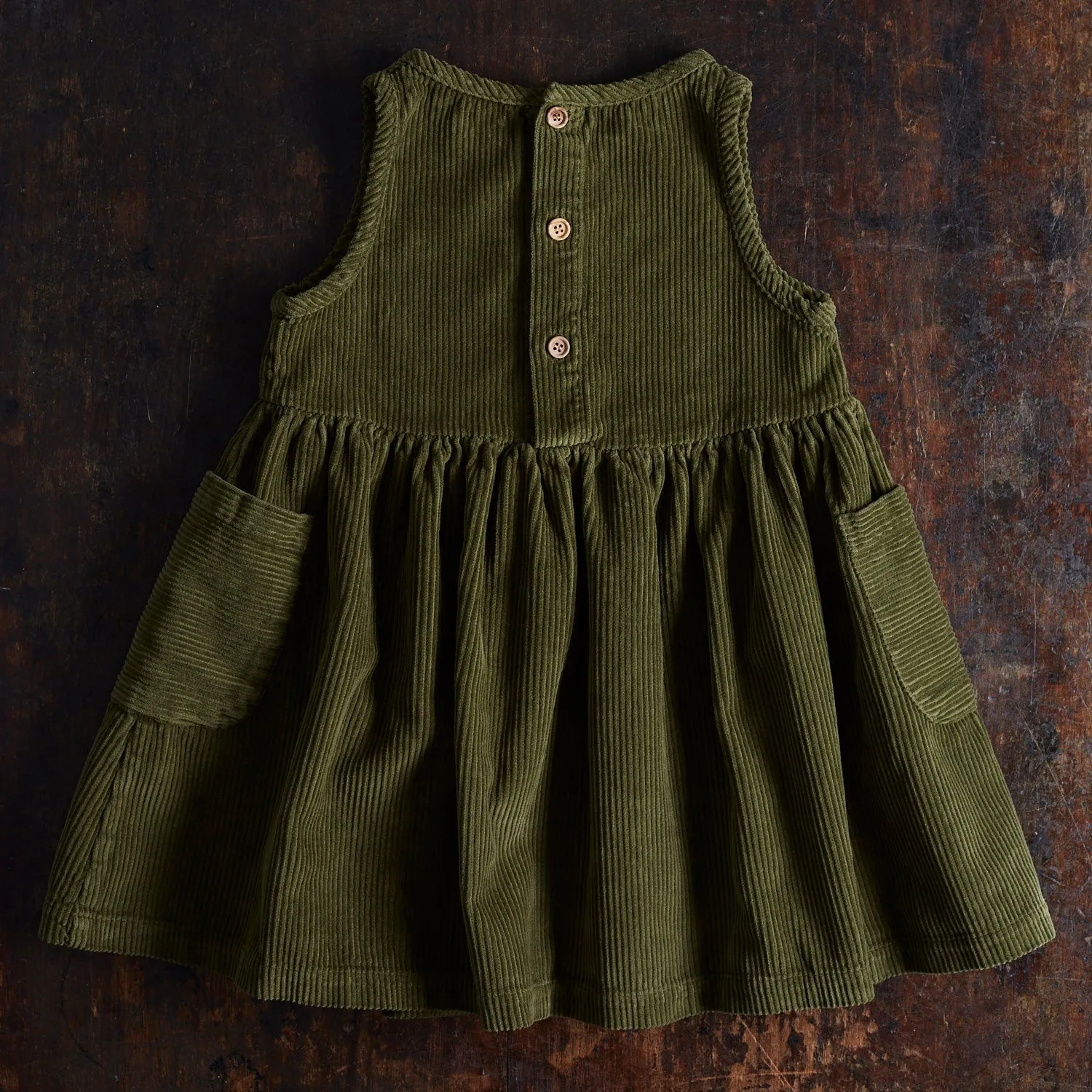 Aspen Dress - Cotton Corduroy - Thyme