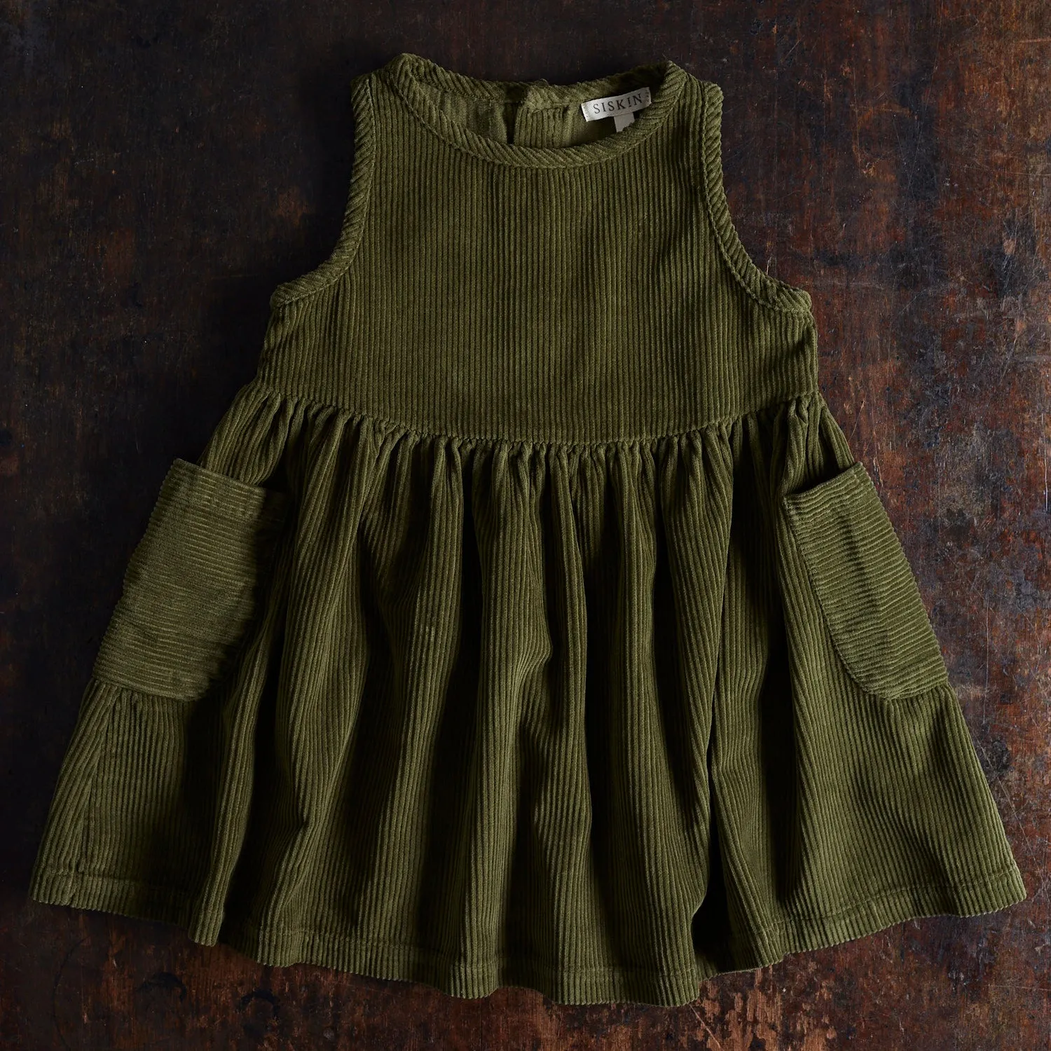 Aspen Dress - Cotton Corduroy - Thyme