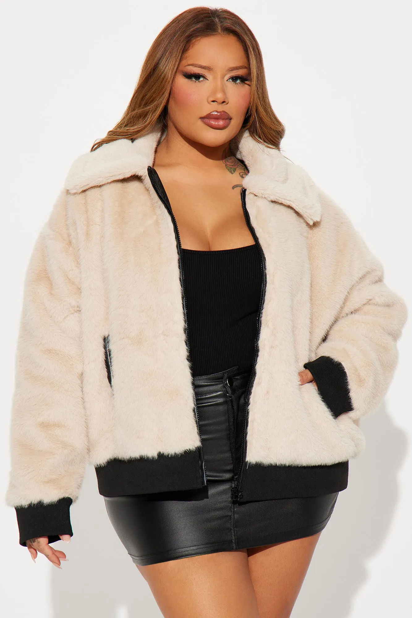 Aspen Ready Faux Fur Jacket - Tan