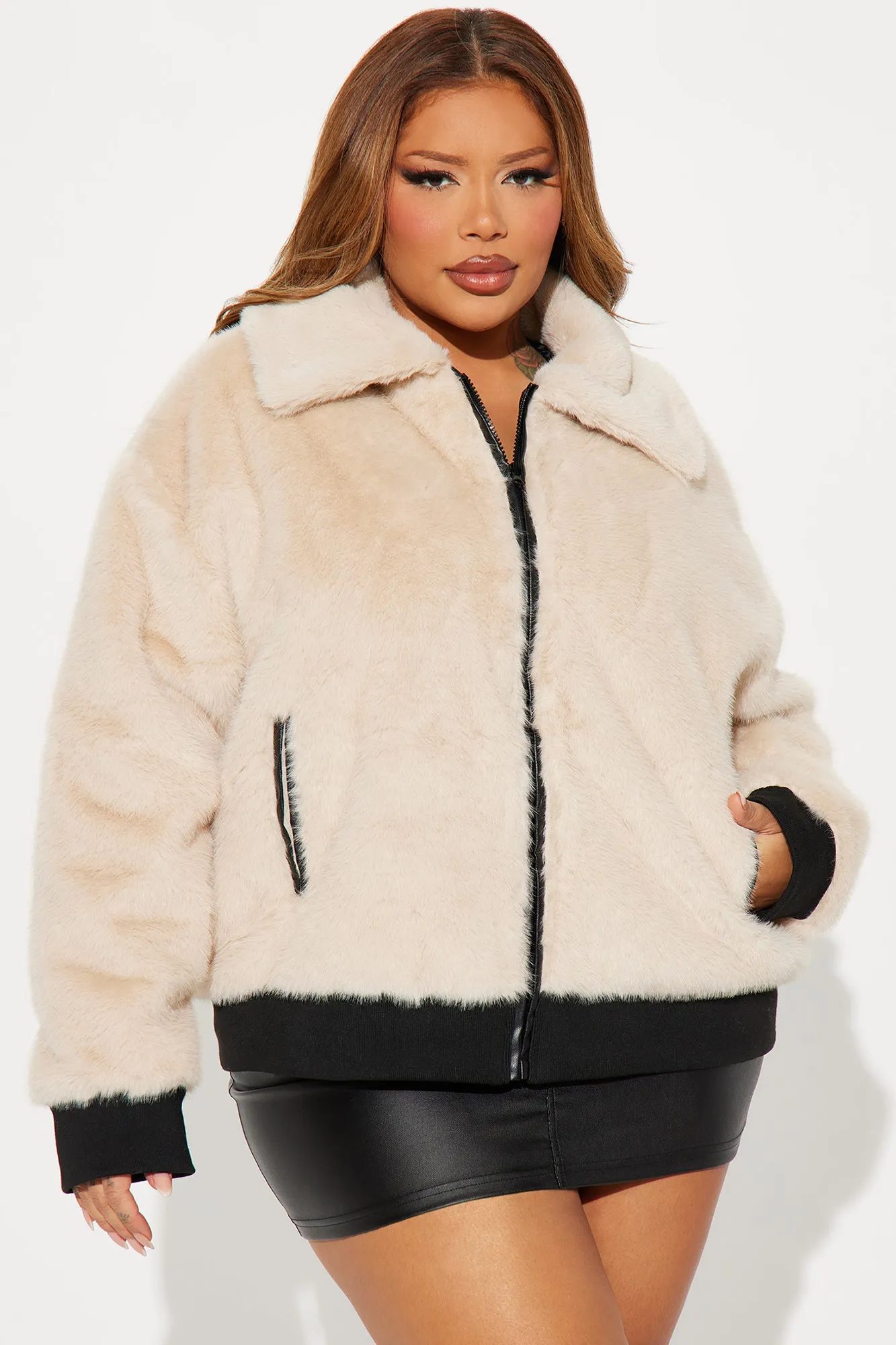 Aspen Ready Faux Fur Jacket - Tan