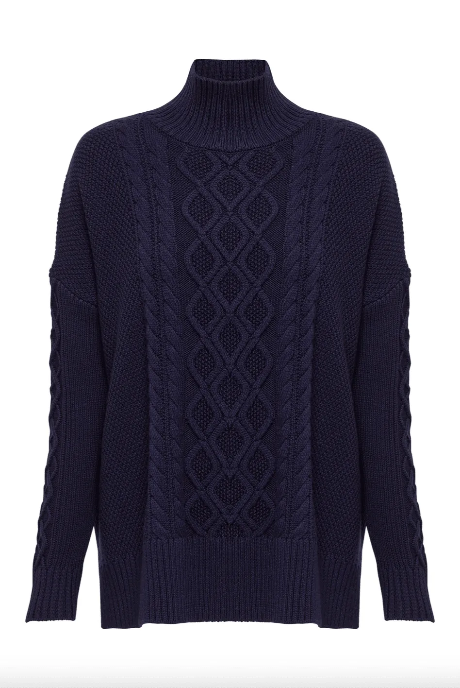 Augusta Chunky Cable Knit | Navy