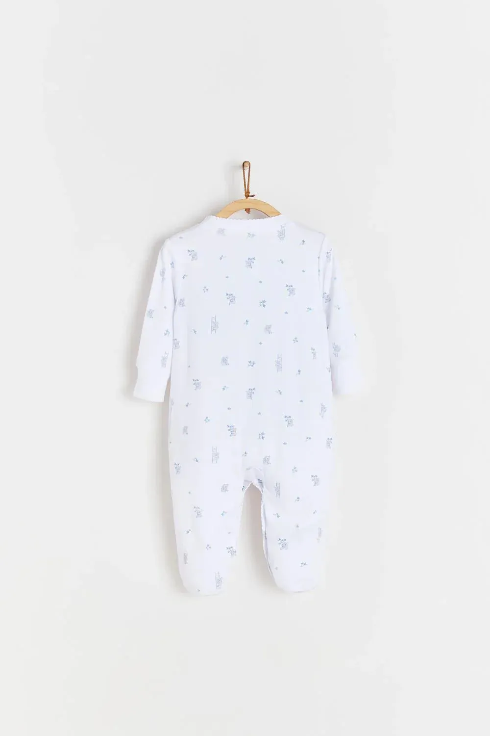 Babycottons Koala Pajama Snap Footie - Blue