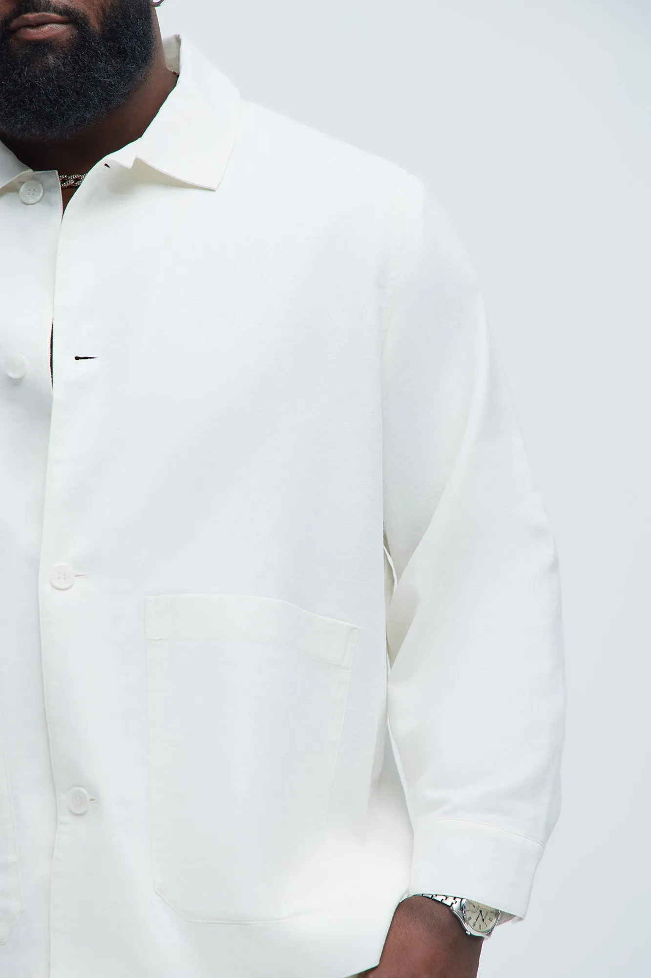 Bahamas Linen Chore Jacket - White