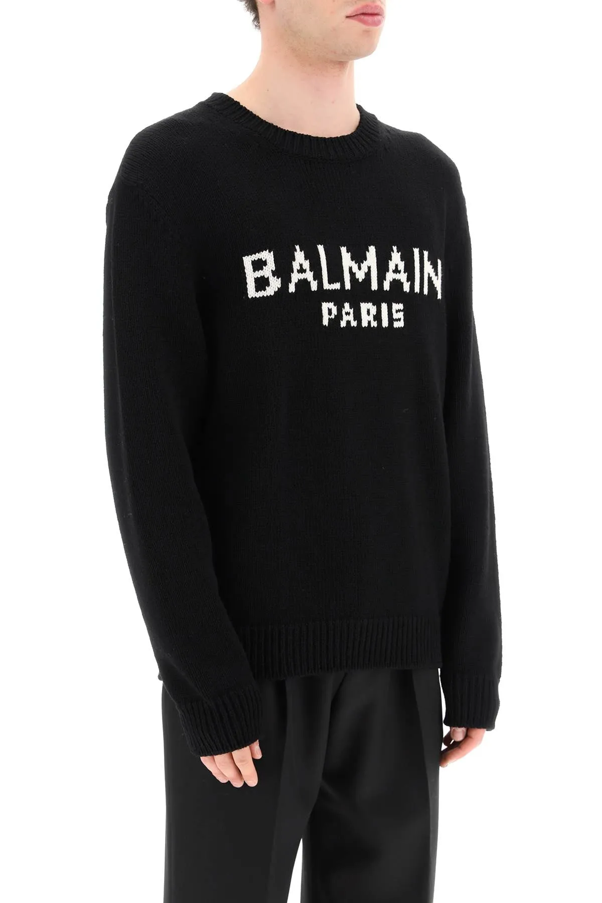 Balmain oversized wool logo sweater