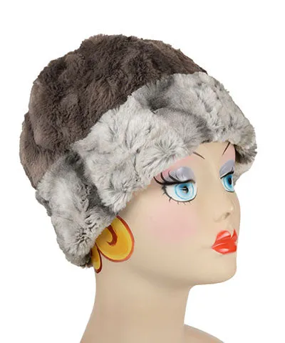 Beanie Hat, Reversible - Cascade Luxury Faux Furs