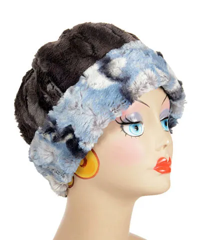 Beanie Hat, Reversible - Cascade Luxury Faux Furs