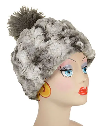 Beanie Hat, Reversible - Cascade Luxury Faux Furs