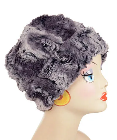 Beanie Hat, Reversible - Luxury Faux Fur in Muddy Waters