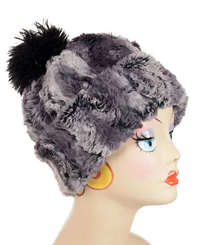 Beanie Hat, Reversible - Luxury Faux Fur in Muddy Waters