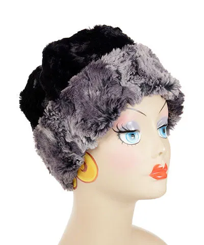 Beanie Hat, Reversible - Luxury Faux Fur in Muddy Waters