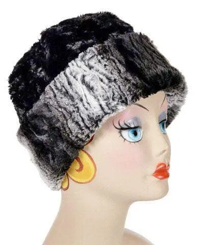 Beanie Hat, Reversible - Luxury Faux Fur in Smouldering Sequoia