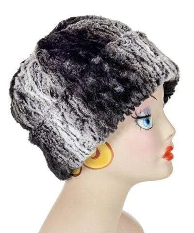 Beanie Hat, Reversible - Luxury Faux Fur in Smouldering Sequoia