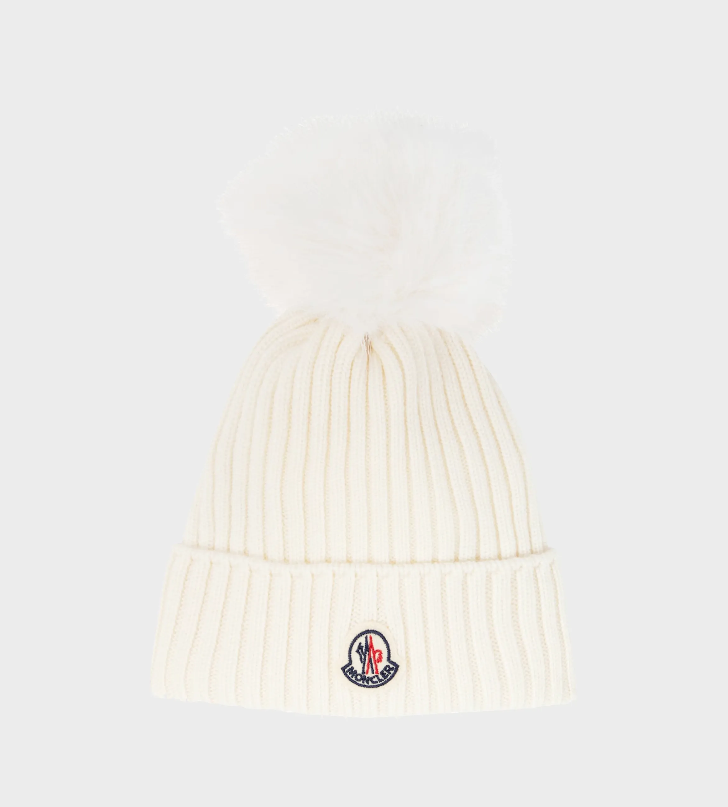 Beanie with Pom Pom White