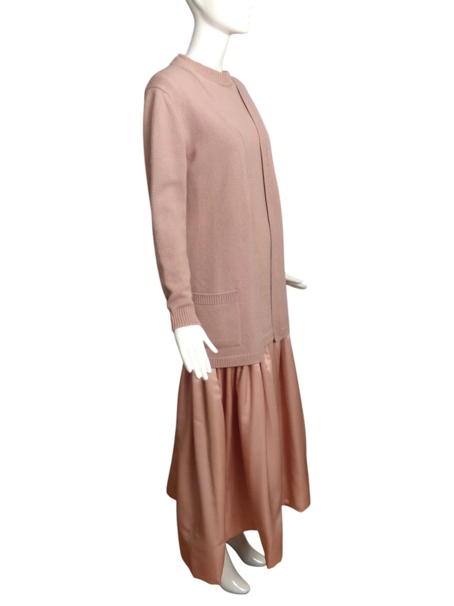 BILL BLASS- Fall 1984 3pc Pink Cardigan Ensemble, Size