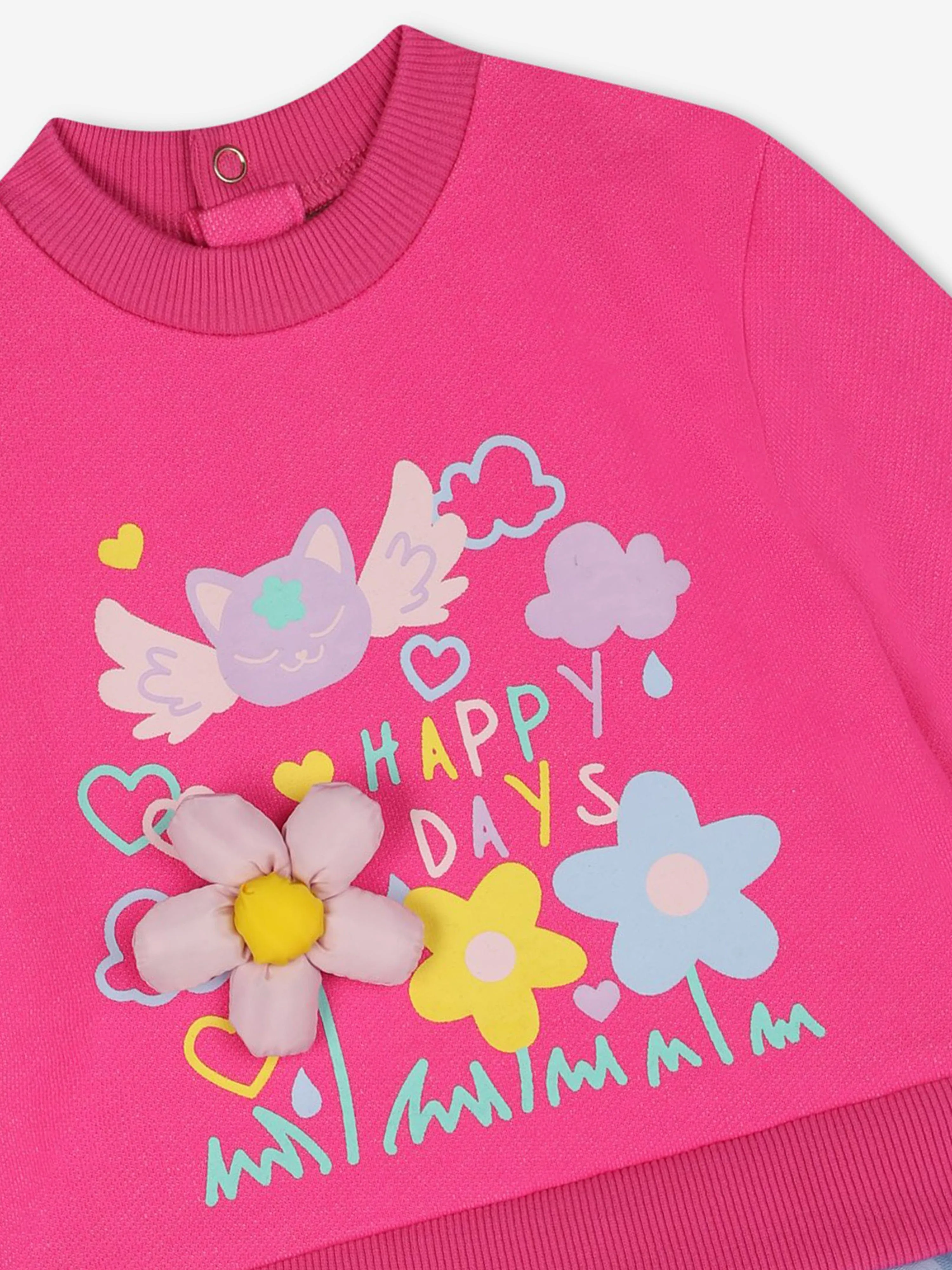 Billieblush Baby Girls Happy Days Sweater Dress in Pink