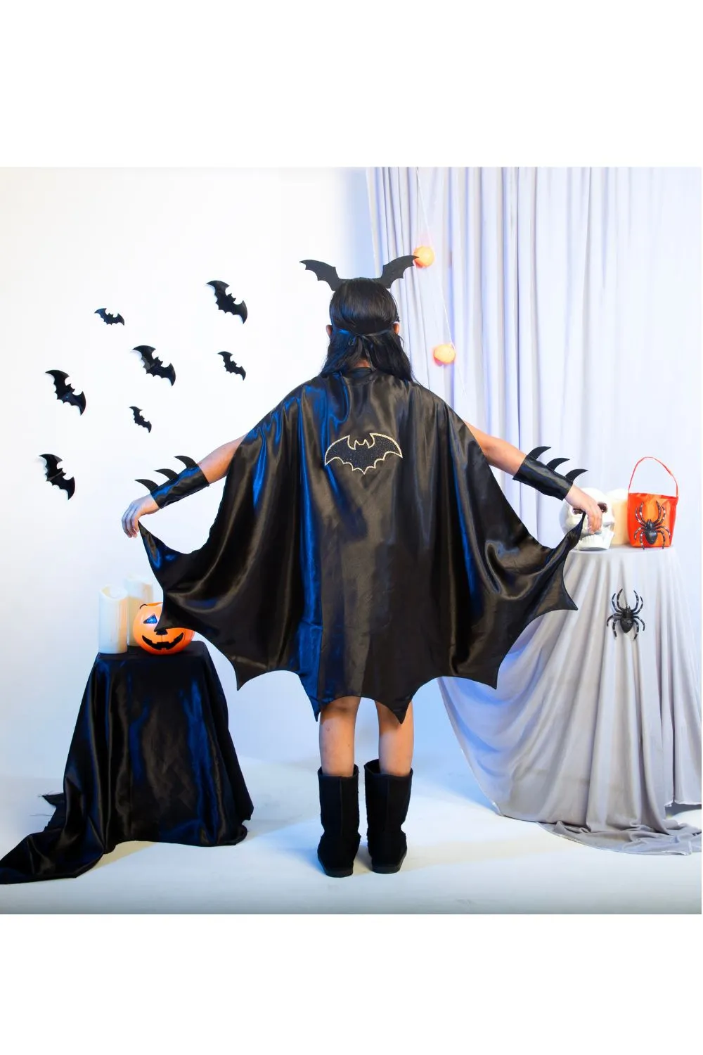 Black Halloween Bat Women Theme Play Set Of 5