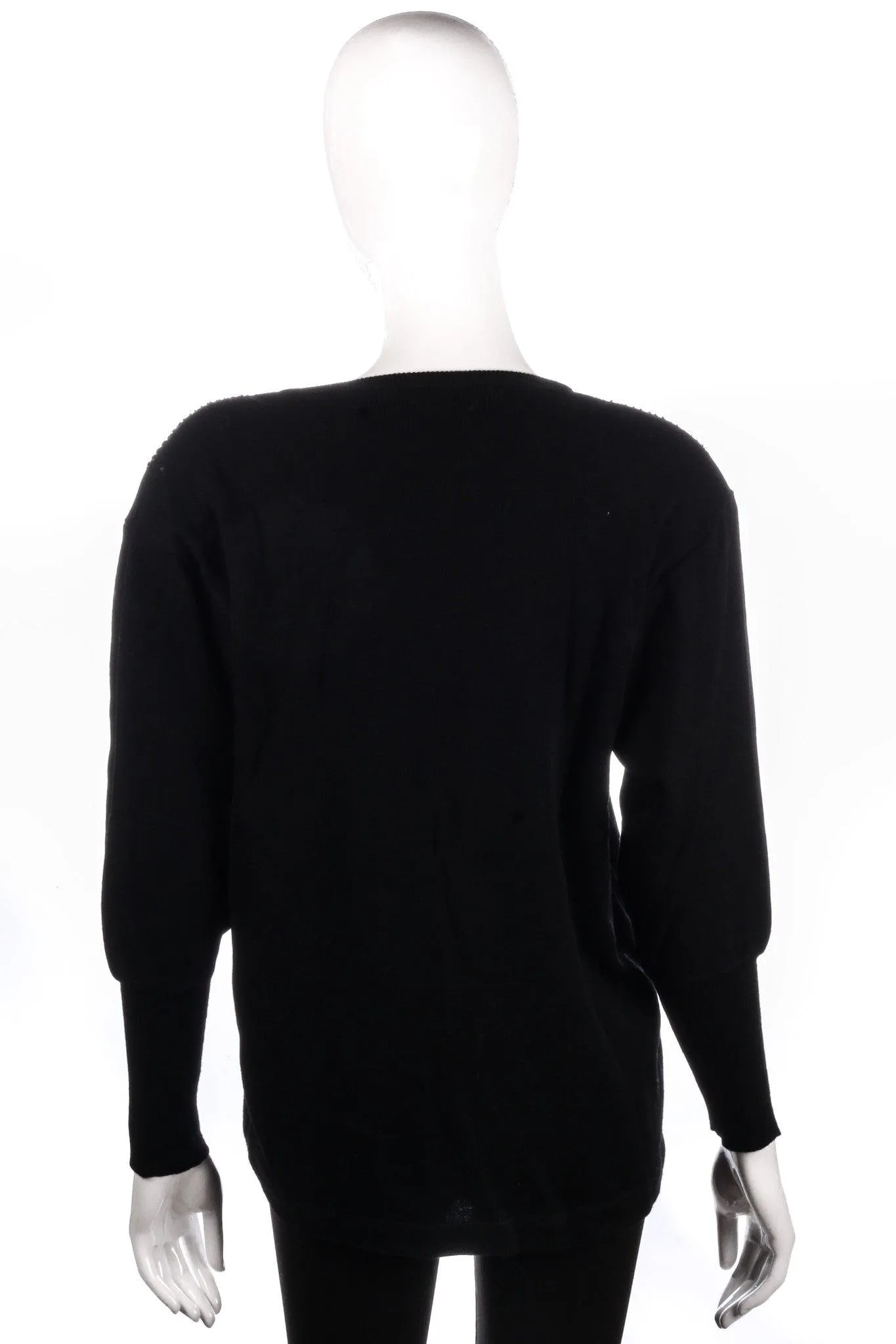 Black jumper with beaded neckline size S