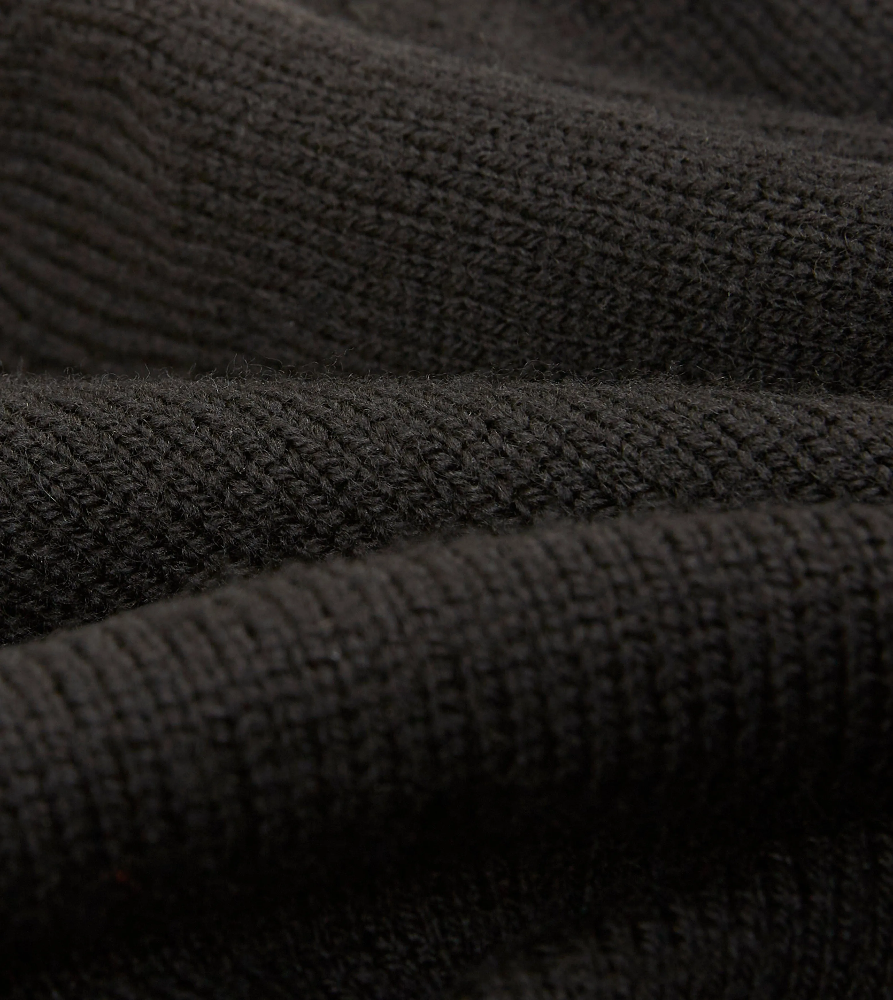 Black Merino Crew Neck Jumper