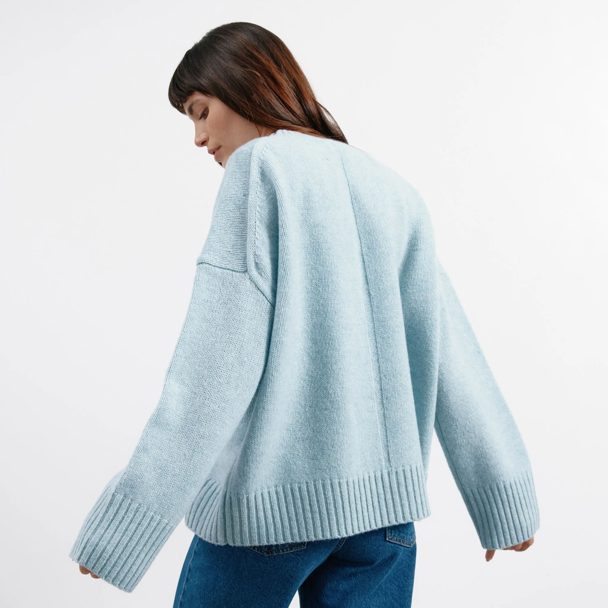 Blue Merino Wool Jumper by Albaray