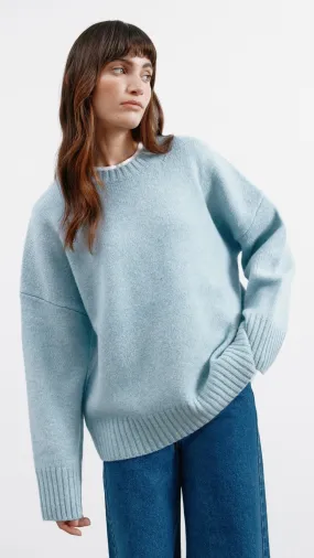 Blue Merino Wool Jumper by Albaray