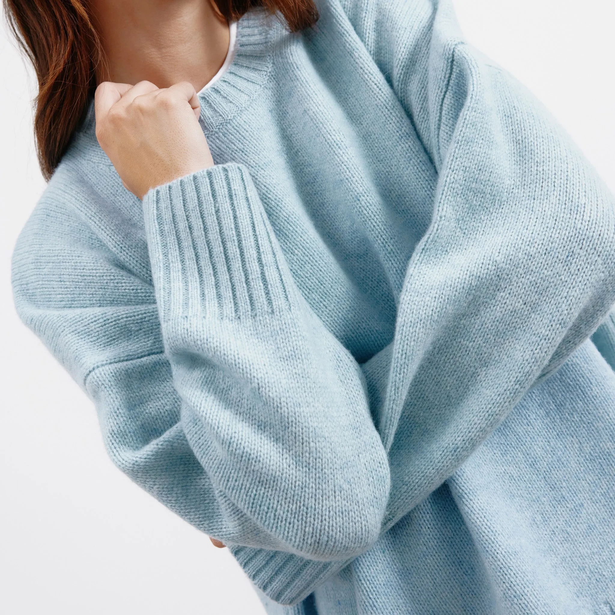 Blue Merino Wool Jumper by Albaray