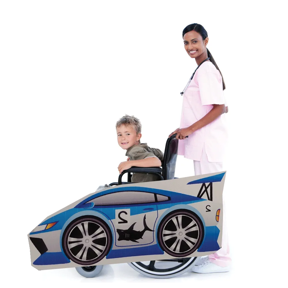 Blue Race Car Wheelchair Costume Child's