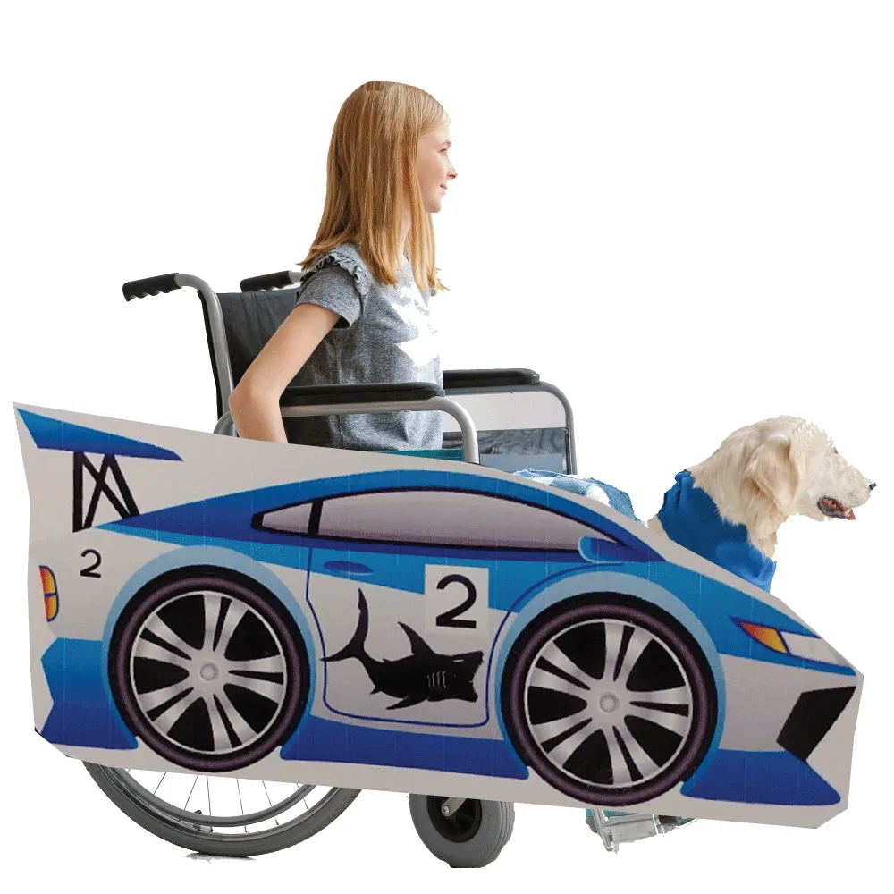 Blue Race Car Wheelchair Costume Child's