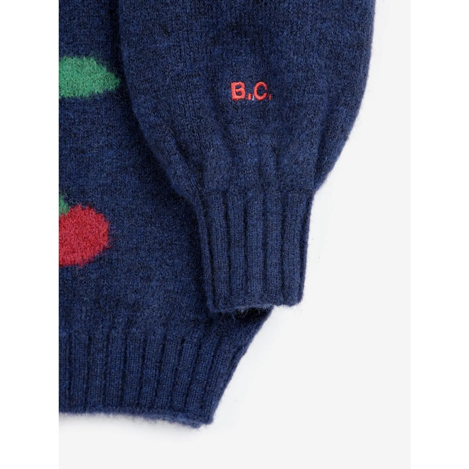 Bobo Choses Navy Blue Bobo Cherry All Over Turtle Neck Jumper