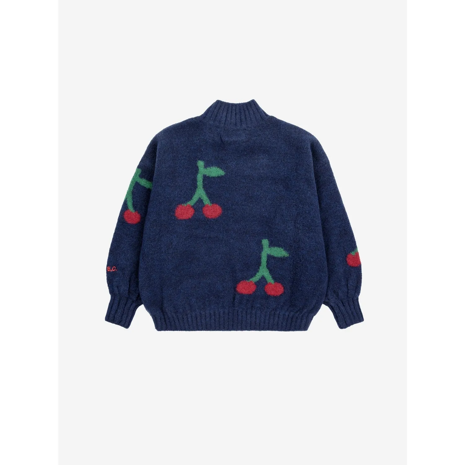 Bobo Choses Navy Blue Bobo Cherry All Over Turtle Neck Jumper