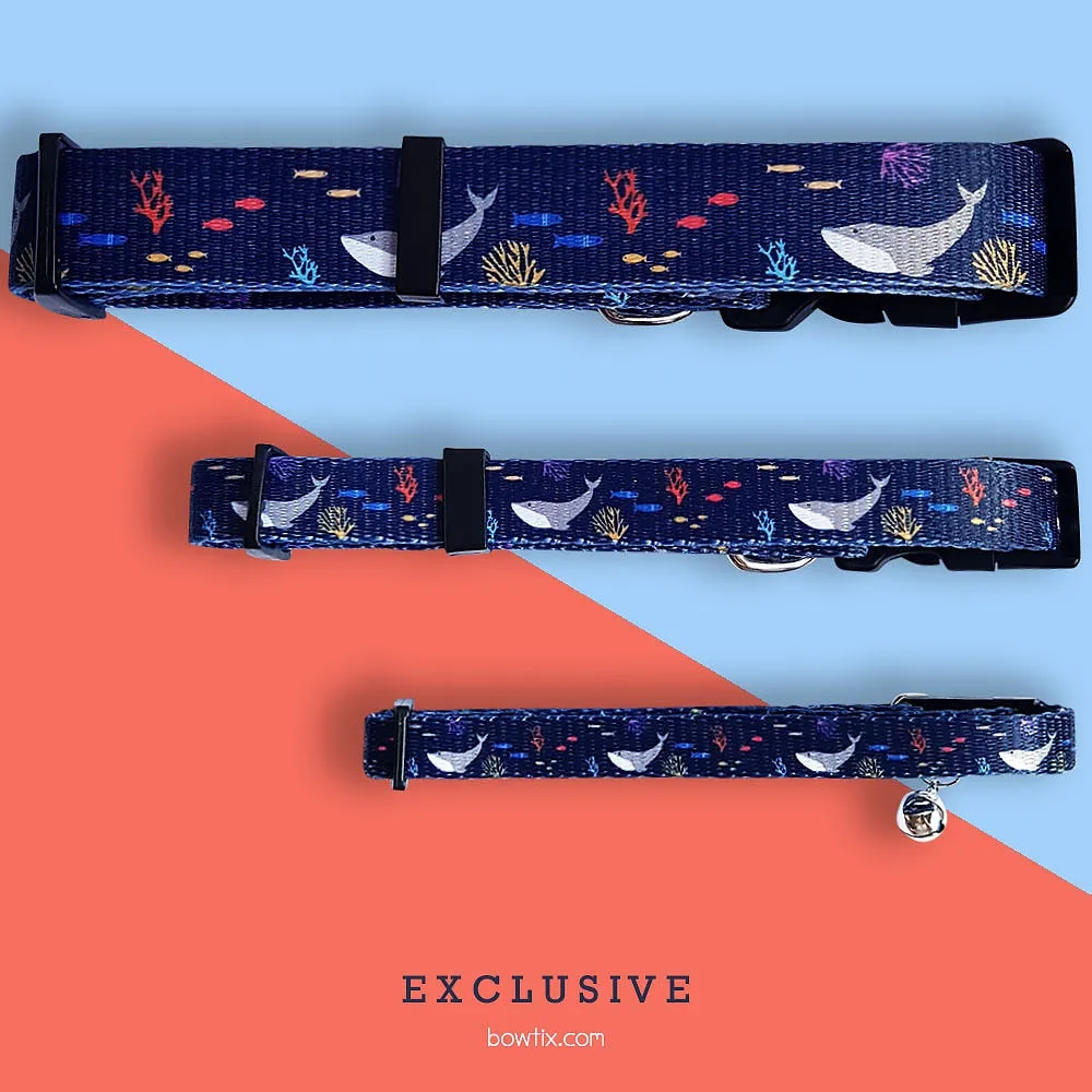 Bowtix Handmade Dog Collar With Removable Bowtie - Seas The Day