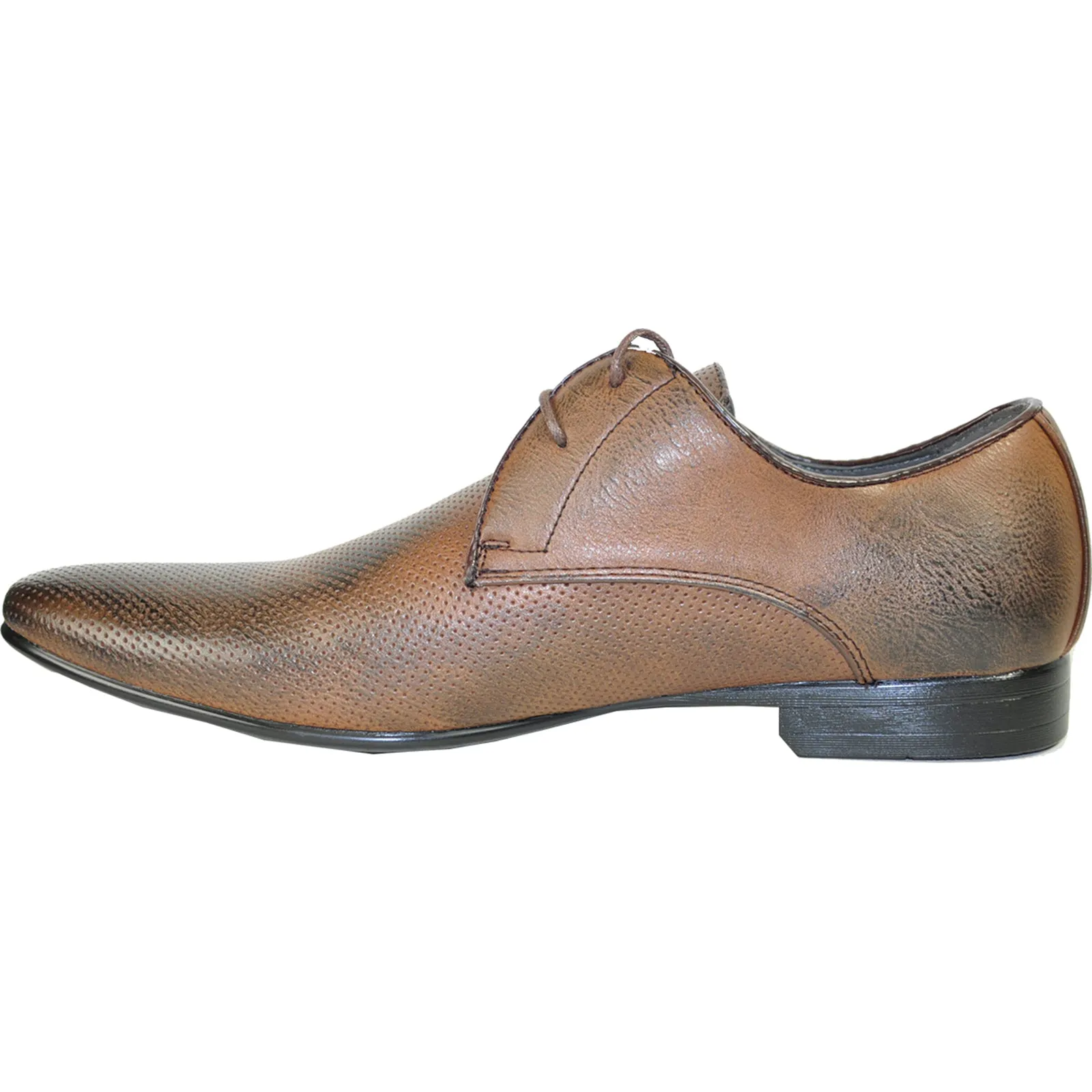 BRAVO Men Dress Shoe KLEIN-1 Oxford Shoe Brown